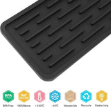 Siliconen droogkussen, 2 stuks, siliconen sponsframe, keukenaanrecht, tidaling apparaat, siliconen afvoerkussens zijn geschikt voor sponskwast voor sponskwast (zwart)