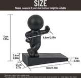 2 stuks decoratieve buddy-deurstopper, effectief om uw deur open te houden, zwart en wit