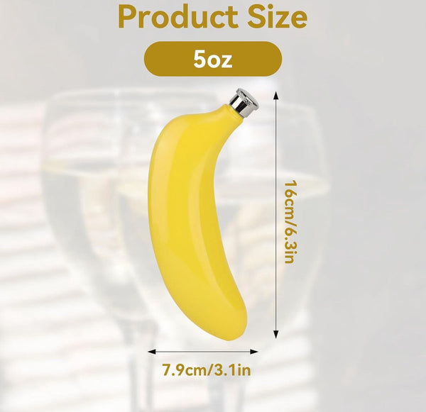 5 ounces roestvrijstalen heupfles en trechter, wijnflesjes bananen gevormde zak alcoholflessen met trechter
