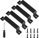 Schuifdeurgreep, schuurdeurgreep, handgreep, metalen handgreep aan beide zijden gematteerd, zwarte handgrepen, meubelgreep, voor schuifdeuren, kasten en kledingkasten, solide en eenvoudig te