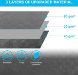 4-delige kledingopbergtas, 90 liter, organisator met grote capaciteit voor kleding, dekbedden, dekens, beddengoed met ritssluiting en transparant venster, dikke en ademende stof
