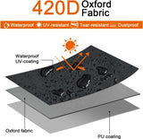 Afdekking voor tuinmeubelen, tuinstoelen, 68 x 96 x 110/150 cm, afdekhoes van 420D Oxford-weefsel, waterdicht afdekzeil, uv-bestendig, beschermhoes voor meubelsets, tuintafel, zitgroep, zwart