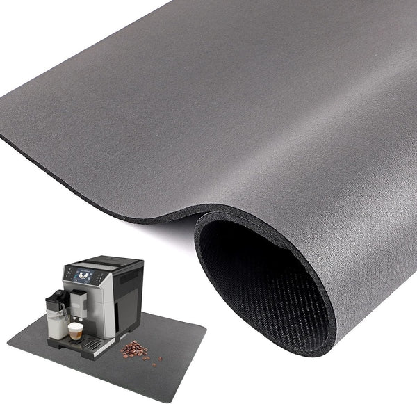 Koffiezetapparaat afdruipmat, 40 x 50 cm, sneldrogende afdruipmat voor serviesrek, keuken, koffiezetapparaat, badkamer, toonbank, bar (grijs)