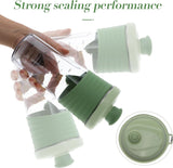 Shaker met bal, eiwitshaker, waterfles, drinkfles, BPA-vrij, shaker proteïneshake, 700 ml, duurzaam, lekvrij, geurneutrale shakebeker, 700 ml, groen