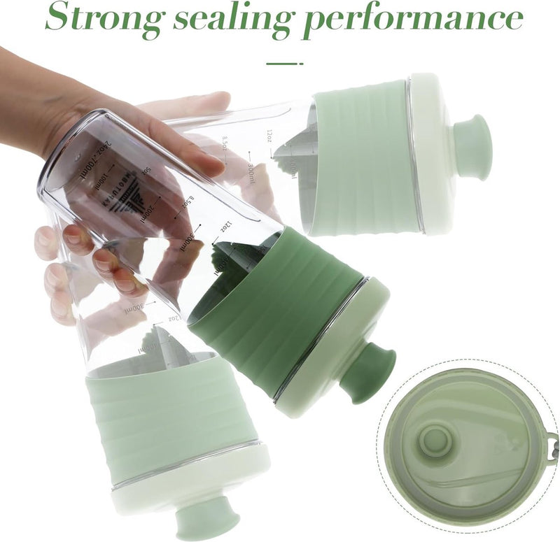Shaker met bal, eiwitshaker, waterfles, drinkfles, BPA-vrij, shaker proteïneshake, 700 ml, duurzaam, lekvrij, geurneutrale shakebeker, 700 ml, groen
