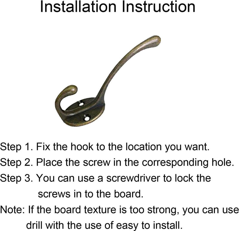 10 stuks kapstokken dubbele wandhaken wandkapstokken metalen kleerhangers met schroeven voor kapstokken badkamer keuken retro