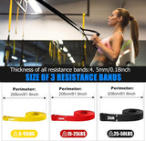 Weerstandsbanden, fitnessbanden met 3 weerstandsniveaus, weerstandsbanden met deuranker en handgrepen, fitnessbanden voor fitness/yoga/krachttraining voor mannen en vrouwen