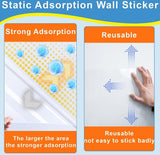 Heldere elektrostatische folie wand, wandbeschermfolie zonder lijm, spatbescherming, wandbeschermfolie voor muur, spatbescherming, keukenachterwand, bescherming voor muren, meubels, kantoor,