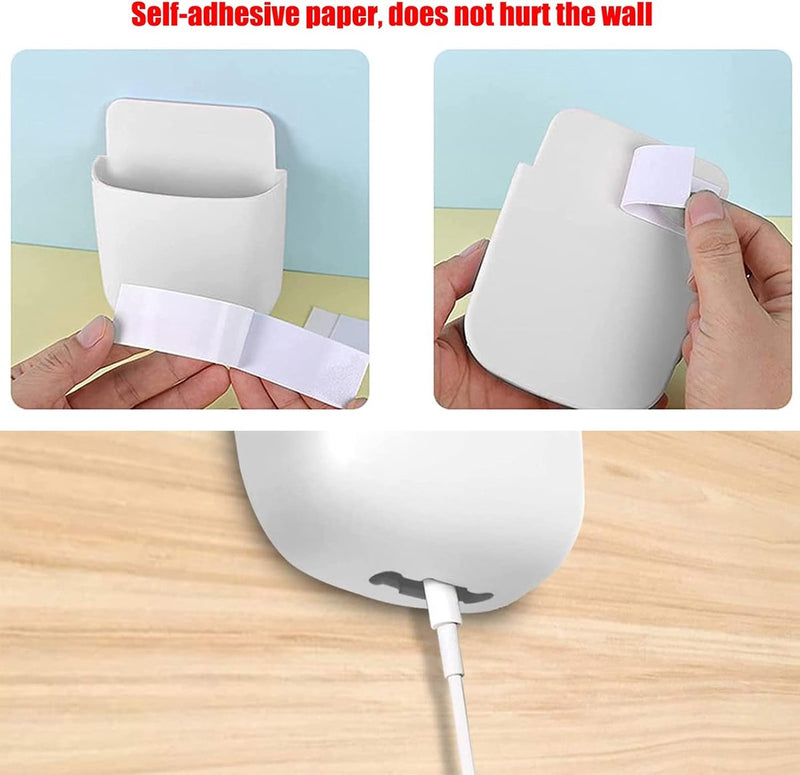 8 stuks afstandsbedieningshouders, organizer, telefoonhouder, wandorganizer, tv-airconditioning, wandhouder, Damage-vrije opbergdoos, mini-opbergdoos voor thuis en op kantoor, wit