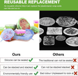 18-delige siliconen dekselset - herbruikbare siliconen deksels voor potten - extra scheurbestendig en rekbaar, geschikt voor de meeste containers - premium deksels voor blikjes en kommen
