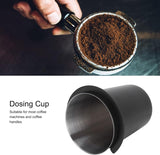 Espresso doseerbekergreep, 58 mm roestvrij staal, koffiemok, zeefdrager, poedertoevoerdeel, espressomachine, koffie, tamper, doe-het-zelfaccessoires, koffiemachine, onderdeel keuken, zwart