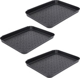 3 stuks schoenenafdruiprek, 35 x 27,5 x 3 cm, rubberen laarzenrek voor de entree, schoenafdruipbak, groot, voor schoenen, huisdieren, binnen en buiten