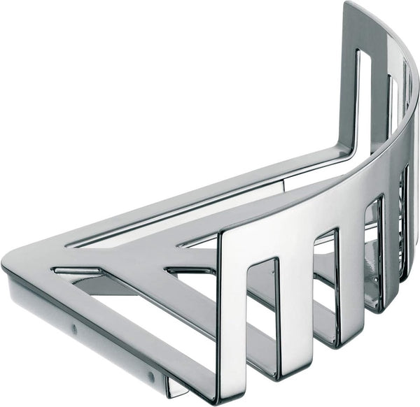 Hoekwandmand om te schroeven, mand apart afneembaar, hoogwaardige doucheplank van metaal, douchemand voor badkameraccessoires, chroomkleurig