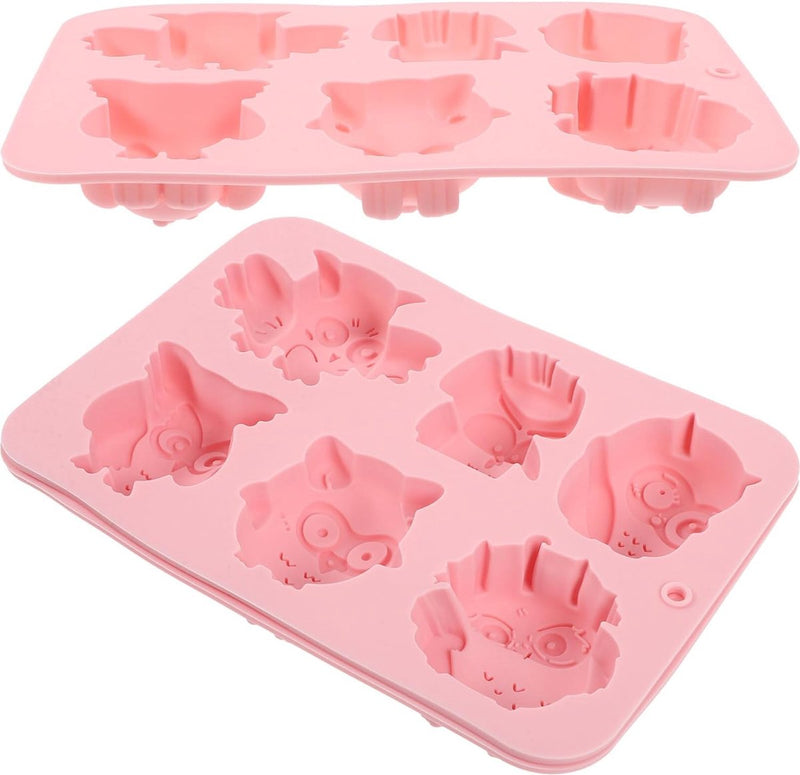 Siliconen bakvorm cakevorm uil vorm 2 stuks muffinvorm siliconen bakvorm taartvormen chocolade vorm voor DIY muffins cake bruiloft verjaardag accessoires roze