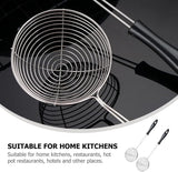 Keukenzeef roestvrij staal vergiet pastazeef fondue zeef scheeplepel zeef zeeflepel zeef zeeflepel voedselzeef sleuflepel skimmer lepel voor hot pot keuken bakken koken 4 stuks S