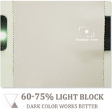 gordijnen keuken modern lusgordijn set van 2 H 145 x B 140 cm raamgordijnen met lussen gordijn ondoorzichtig keukengordijnen black-out Curtain, lichtbeige