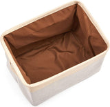 Opbergdoos van linnen, opvouwbare 3-delige set, bewaarmand met handgrepen