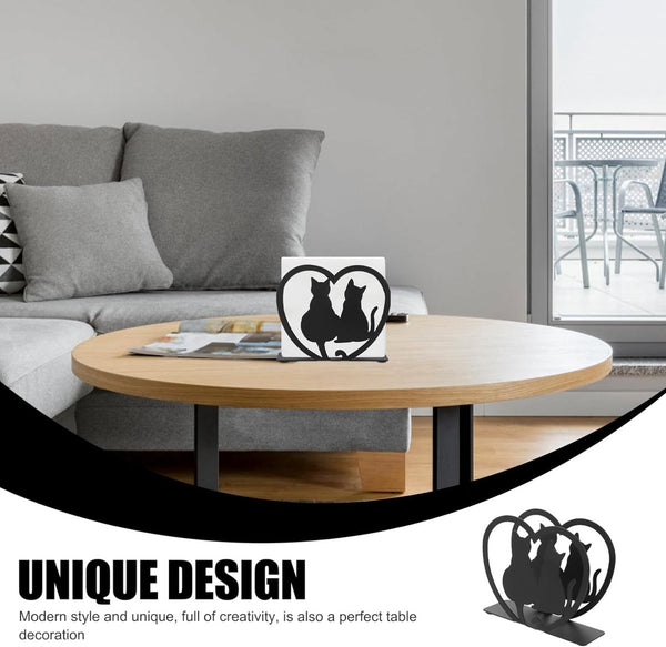 Verticale IJzeren KattenServethouder Vrijstaande Zakdoekdispenser Dierlijk Schaduw Servethouder Metalen Servethouder Organizer Voor Thuis Keuken Restaurant Picknick