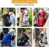 Lichte huisdierrugzak, draagbare hondenrugzak, veterinair goedgekeurde hondendraagtas voor reizen, camping, scooter, grijs