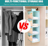 Hangorganizer, 4 compartimenten Hangplank met 12 mesh zijvakken, opvouwbaar en ruimtebesparend, hangende stoffen kast, hangende opbergkast organisator, blauw (22 x 30 x 80 cm)