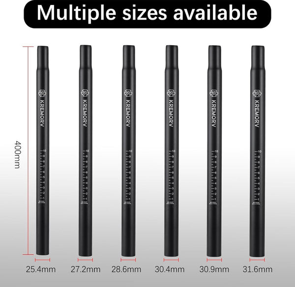 Fiets zadelpen lengte 400 mm aluminiumlegering MTB zadelpen zadelbuis voor mountainbikes racefiets Fixed Gear BMX