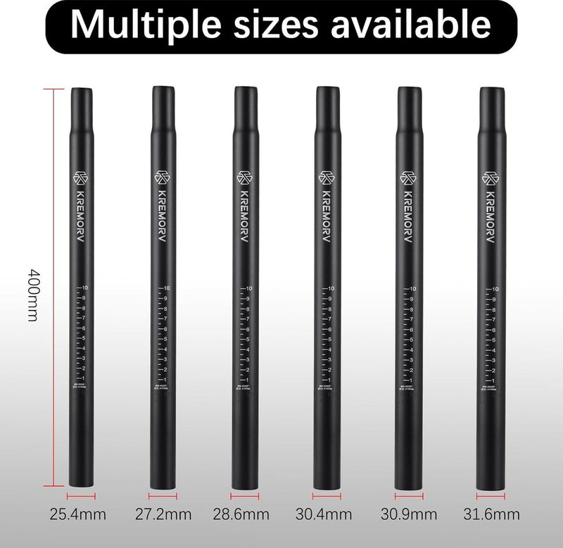 Fiets zadelpen lengte 400 mm aluminiumlegering MTB zadelpen zadelbuis voor mountainbikes racefiets Fixed Gear BMX