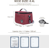 Koeltas 6,4 L, verdikte lunchtas Geïsoleerde koeltas Kleine lunchtas Lunchtas Koeltas Lunchbox Tas Draagbare lunchtas Werk Student Kantoor Picknick (Rood - 6,4 L)