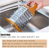 Vierkante rasp groenteschaaf roestvrij staal 6 raspvlakken multi-rasp keukenrasp voor fijn/grof raspen en snijden