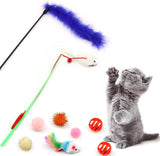 31 stuks kattenspeelgoed met kattentunnel, ballen, kattenspeelgoed, muizen, veerspeelgoed, pluche speelgoed, interactief kattenspeelgoed voor katten, kattenaccessoires