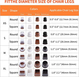 stoelpoothoezen 16-pack stoelpootglijders voor tapijt meubelvoetbeschermers pads 3,2 cm rond transparant TPE hoogelastisch zacht rubber met zwart geen krassen