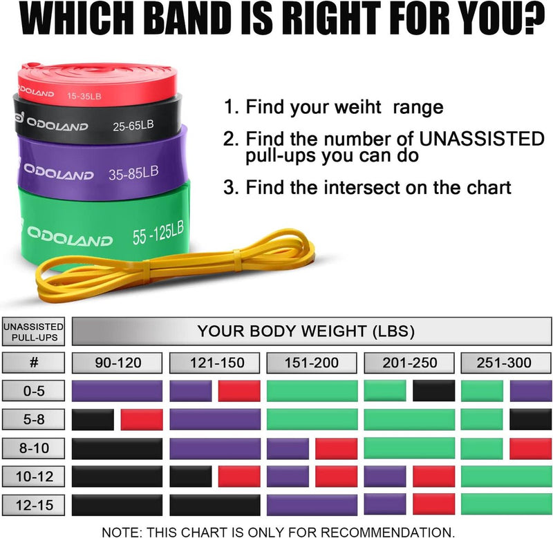 Fitnessbandenset pull-up weerstandsbanden in 5 verschillende treksterktes – expanderbandenset incl. optrekband, weerstandsbanden, handgrepen, voetlussen, deuranker, draagtas