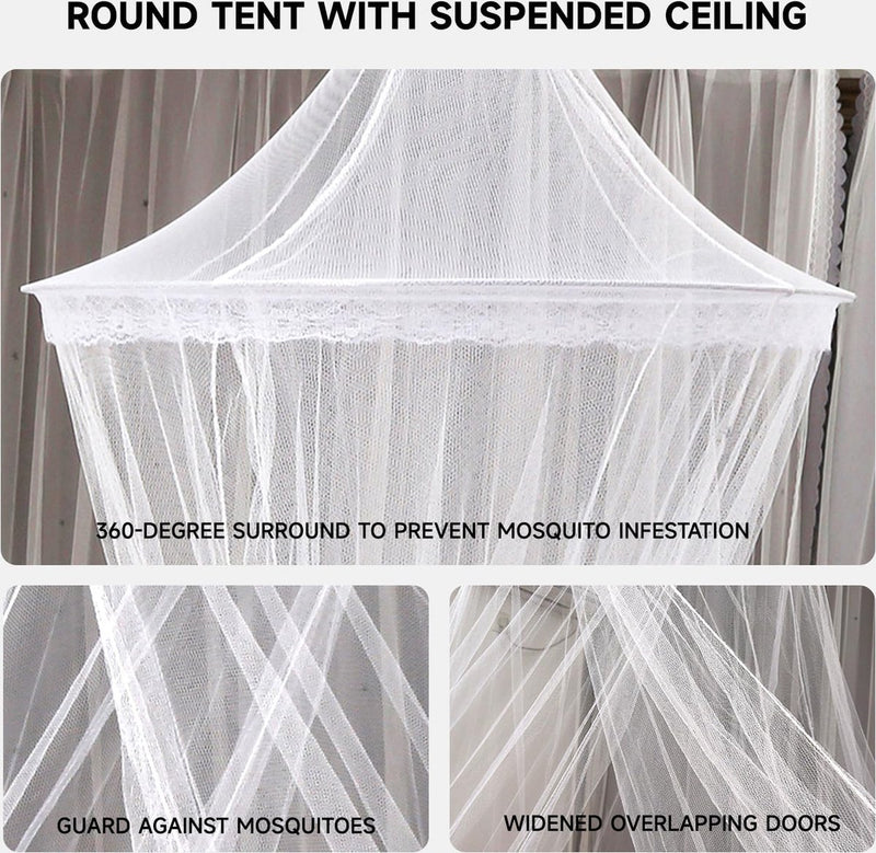 Klamboe met haken, eenpersoonsbed, tweepersoonsbed, kinderbed, muggennet, sprei, fijnmazig muggennet, familiebaldakijn, muggennet voor op reis