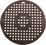 2 x gootsteeninzet, ronde gootsteenmat, inzetstuk voor gootsteen beschermt het oppervlak van de gootsteen en het servies (2 stuks, bruin)