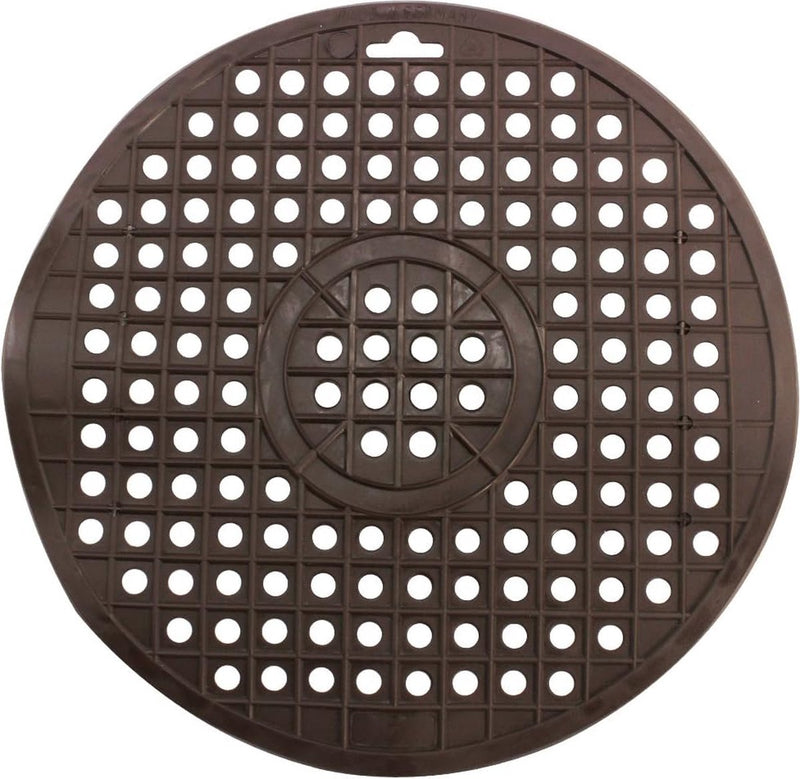 2 x gootsteeninzet, ronde gootsteenmat, inzetstuk voor gootsteen beschermt het oppervlak van de gootsteen en het servies (2 stuks, bruin)