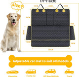 Hondendeken voor de achterbank, auto, hondendeken, achterbank, duurzame achterbankbeschermer, auto met 1 elastische hondenriem, krasbestendig en waterdicht, achterbank voor vrachtwagens, auto's