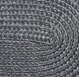 Placemat Placemat Tafellinnen Placemats voor Eetkamer Geweven Ovaal Patroon Grijs Set van 4 Vinyl Voedselveilig 45 x 30 cm Pak van 4