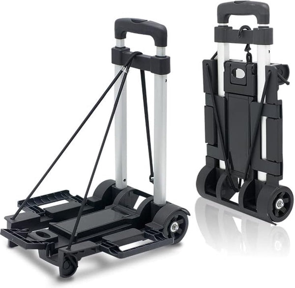 Opvouwbare transportwagen, opvouwbare steekwagen/aluminium steekwagen/karretje, opvouwbare wagen, steekwagen, bagagehandling op wielen, handig, draagbaar, eenvoudig uit te breiden, groot chassis