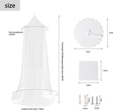 Klamboe met haken, eenpersoonsbed, tweepersoonsbed, kinderbed, muggennet, sprei, fijnmazig muggennet, familiebaldakijn, muggennet voor op reis