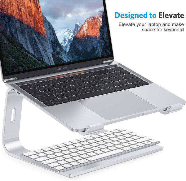 Laptopstandaard, notebookstandaard met ventilatie, universele PC Riser Ergonomische laptophouder aluminium voor laptops van 10-15,6 inch