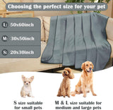 Waterdichte koeldeken voor honden, aan beide zijden bruikbare waterdichte bankovertrek, meubelbescherming, wasbaar, lekvrij, comfortabel, 75 x 50 cm, grijs