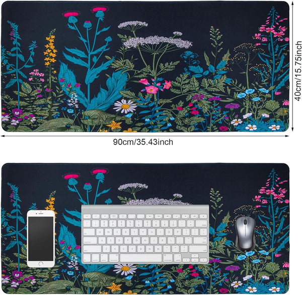 Bureaumat, muismat, grote gaming-muismat, 900 x 400 mm, XXL-muismat met motief - verbetert de precisie en snelheid, antislipcomfort, tafelmat voor muis, toetsenbord (blad)