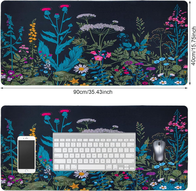 Bureaumat, muismat, grote gaming-muismat, 900 x 400 mm, XXL-muismat met motief - verbetert de precisie en snelheid, antislipcomfort, tafelmat voor muis, toetsenbord (blad)