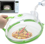 Magnetron Voedsel Bell Plaat Deksel Voorkom Spatten Helder met Ventilatie en Handgrepen Hittebestendige Deksels (Pack van 1)