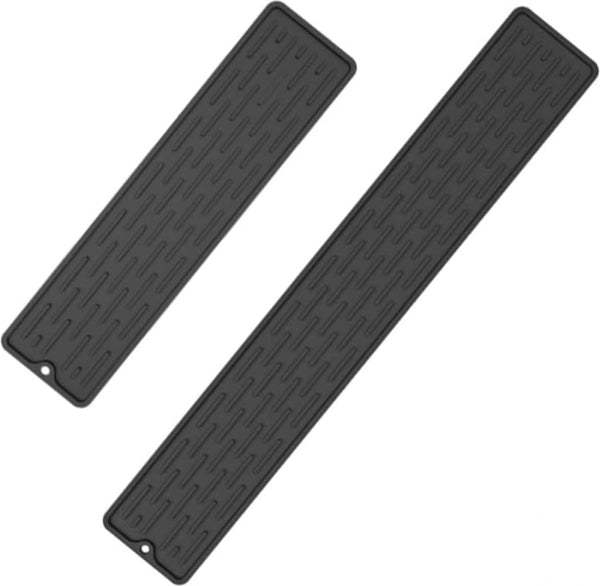 Siliconen droogkussen, 2 stuks, siliconen sponsframe, keukenaanrecht, tidaling apparaat, siliconen afvoerkussens zijn geschikt voor sponskwast voor sponskwast (zwart)