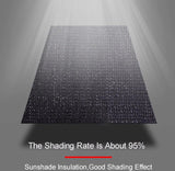 Rechthoekig zonnezeil, voor balkon, schaduwnet voor broeikas, blokkeert effectief zonlicht en uv-stralen, de lucht kan op en neer circuleren, 3 x 6 m, zwart