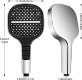 Douchekop, 8 straalsoorten, Douchekop, Waterbesparende douchekop, Regendouche, Met één hand verstelbaar, Grote douchekop, Drukverhogend (douchekop)