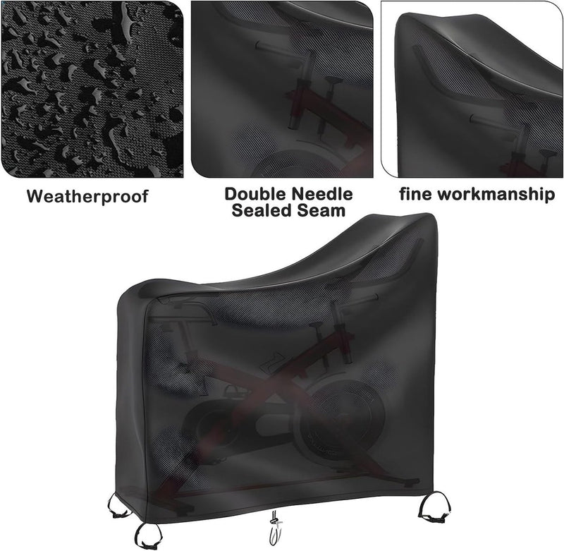 Fietshoes: fietshoes waterdichte bescherming tegen regen, fiets regenhoes gemaakt van 210D Oxford-stof materiaal, zon en stof, fietsbeschermhoes voor training of spinning-fietsen