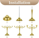 Aluminium kandelaar eettafel diner bij kaarslicht hotel decoratie huisdecoratie, tafeldecoratie, goud