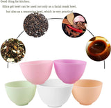 5 stuks siliconen gezichtsmasker kom, schaal voor huidverzorging, draagbare siliconen schaal, silicagel, voor doe-het-zelf gezichtsmasker, gezichtsverzorging, schoonheidssalon gereedschap,