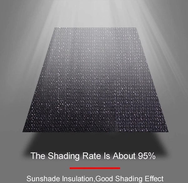 Rechthoekig zonnezeil, voor balkon, schaduwnet voor broeikas, blokkeert effectief zonlicht en uv-stralen, de lucht kan op en neer circuleren, 3 x 6 m, zwart